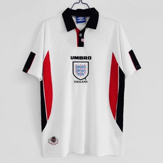 เสื้อกีฬาแขนสั้น ลายทีมชาติฟุตบอลอังกฤษ 1998 Season England ย้อนยุค แห้งเร็ว ไซซ์ S-XXL สําหรับผู้ชาย