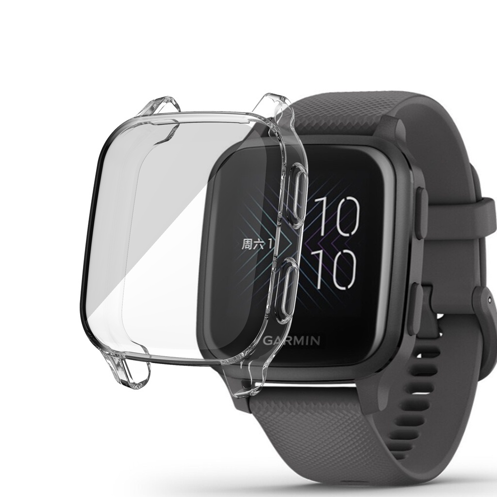 Tpu ฝาครอบเต็มรูปแบบ สําหรับ Garmin Venu SQ 2 ป้องกันหน้าจอ กันรอยขีดข่วน น้ําหนักเบา กันชน