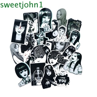 ITO Sweetjohn Funny Graffiti Horror Tomie Anime สติ๊กเกอร์สําหรับติดตกแต่งกระเป๋าเดินทาง 21 ชิ้น