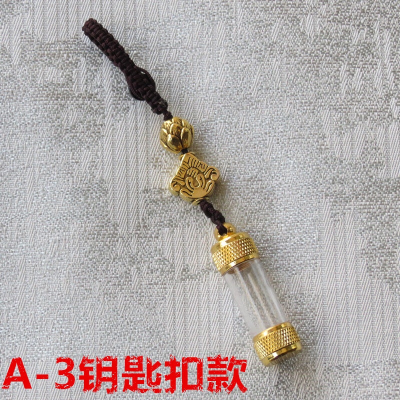 CLCEY Cinnabar Safe Products Amulet Transparent Relic Bottle Talisman จี้เนปาล Gawu Box Tower ขวดเปล