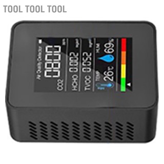 Tool เครื่องตรวจจับฟอร์มาลดีไฮด์ TVOC เซนเซอร์ CO2 PM2.5 อุณหภูมิ ความชื้น เครื่องทดสอบคุณภาพอากาศ