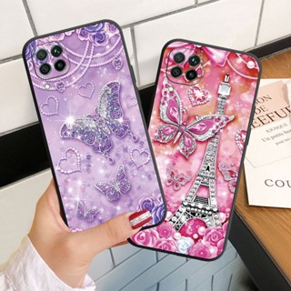 เคสโทรศัพท์มือถือ ซิลิโคนนุ่ม ลายผีเสื้อ ประดับเพชร สําหรับ หัวเว่ย Nova 6 7 SE 7i 6SE 7SE