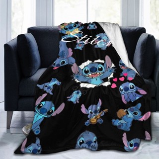 【พร้อมส่ง】ผ้าห่มสักหลาด นุ่ม สบาย อบอุ่น ลาย Stitch สําหรับโซฟา ห้องนอน ห้องนั่งเล่น เหมาะกับเด็ก ผู้ใหญ่