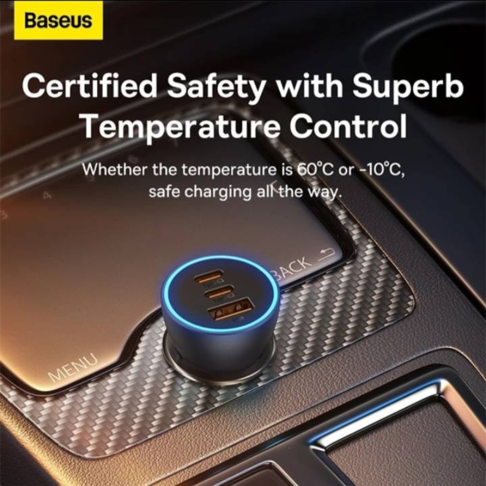 Baseus 65W ที่ชาร์จในรถ ชาร์จเร็ว 2Typec+ USB Car Charger Type C Quick อะแดปเตอร์ชาร์จ ชาร์จในรถ หัวชาร์จในรถ ราคา ถูกที่สุด ดีลบีเคเค แกลเลอรีภาพที่ 5