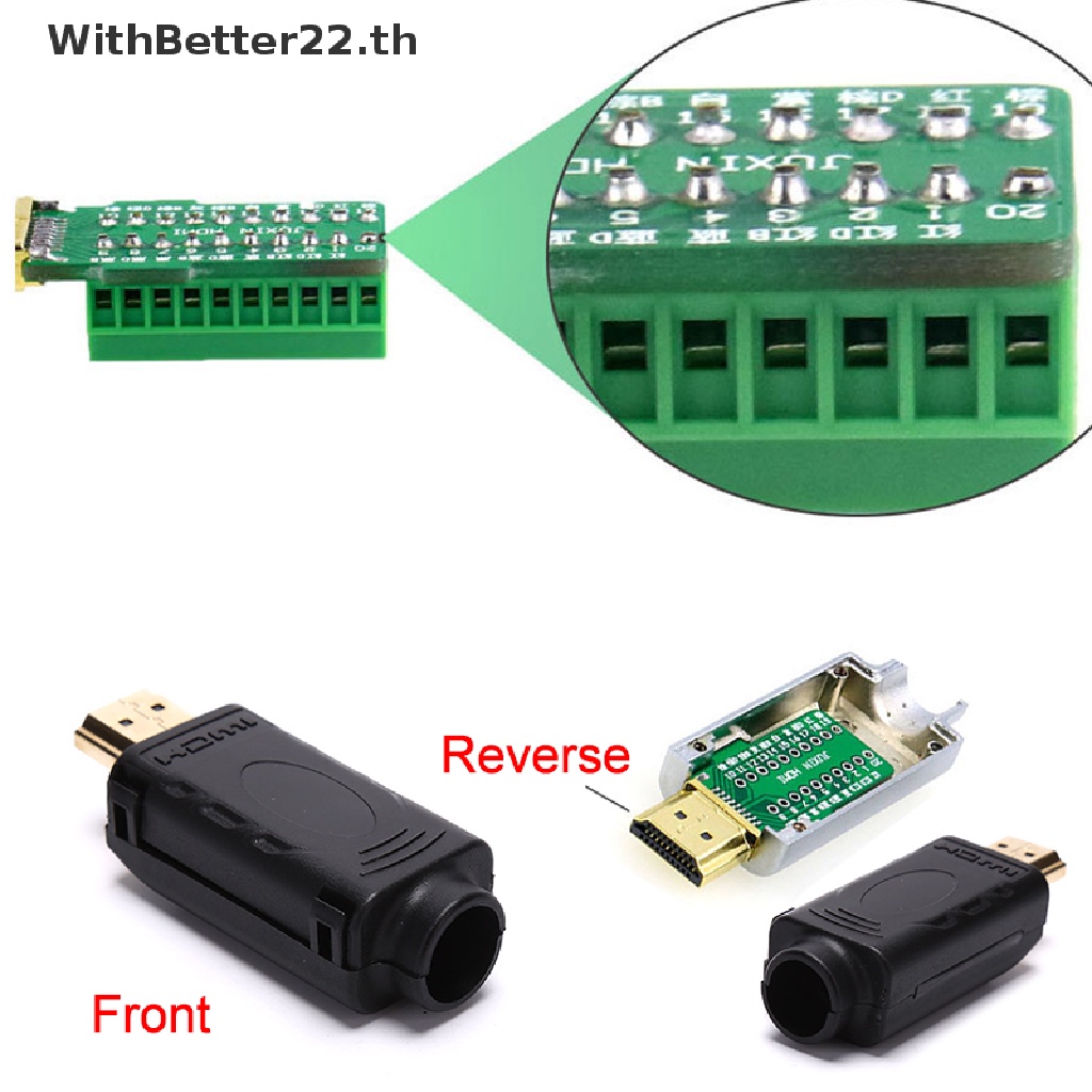 WithBetter HDMI 2.0 Adapter Connector Breakout to 20P Terminal Board With Housing Shell .