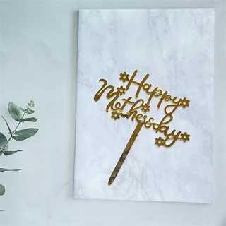 ป้ายอะคริลิค Happy Mother's Day สําหรับตกแต่งเค้ก 10 ชิ้น