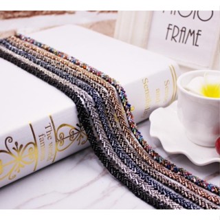 Beaded Lace Trim Multicolor Ribbon for Wedding Dress Decor DIY Trim Garment Sewing Accessories LY