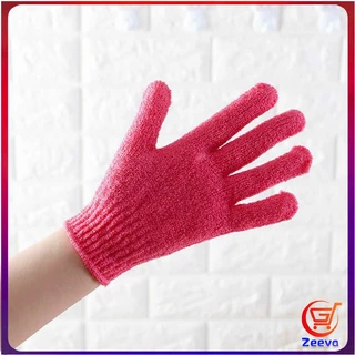 Zeeva ถุงมืออาบน้ำ ถุงมือขัดผิวอาบน้ำ ขจัดเซลล์ผิวเก่า พร้อมส่ง Glove-style bath towel