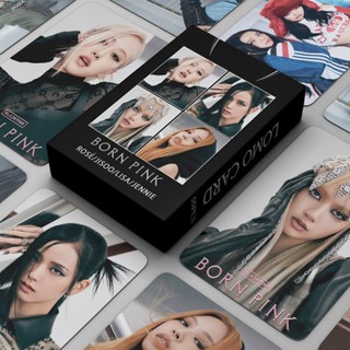 โปสการ์ดอัลบั้ม Black-Pink 2022 LISA ROSE JISOO JENNIE SHUT DOWN สีดํา สีชมพู จํานวน 55 ชิ้น ต่อกล่อง