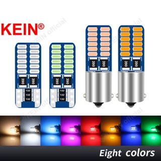 Kein หลอดไฟ Led T10 BA9S T4W 194 168 24SMD 3014 สีขาว สําหรับติดป้ายทะเบียนรถยนต์ รถจักรยานยนต์