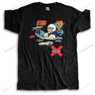 [S-5XL] เสื้อยืดแขนสั้น ผ้าฝ้าย พิมพ์ลายการ์ตูนอนิเมะ Speed Racer Mach 5 สไตล์วินเทจ สําหรับผู้ชาย