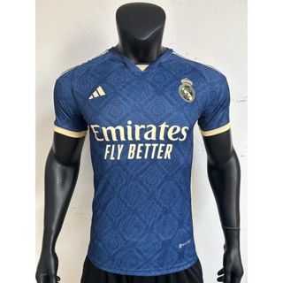 เสื้อกีฬาแขนสั้น ลายทีมฟุตบอล Real Madrid 2324 ชุดเหย้า คุณภาพสูง