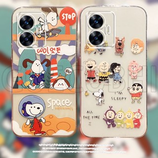 เคสโทรศัพท์มือถือ ซิลิโคนนิ่ม ใส ลายการ์ตูนสนูปปี้ สุดฮา สําหรับ Realme C55 C55 NFC 2023