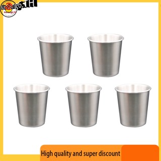 304 Stainless Steel Outdoor Camping Tableware Travel Cups Picnic Supplies Stainless Steel Wine Beer Cup Whiskey Mugs 5pcs