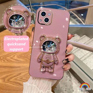 เคสโทรศัพท์มือถือ ซิลิโคนนุ่ม มีทรายไหล ลายแฟชั่น 3D พร้อมขาตั้ง สําหรับ Huawei Y7A Y6P Y6 Y7 Nova Y70 Y90 Y61 Plus Nova 9SE 7SE 6SE 7i 3i