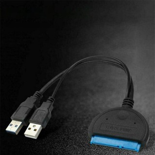 อะแดปเตอร์แปลงฮาร์ดดิสก์ไดรฟ์ SATA เป็น Dual USB 3.0 2.5 นิ้ว 3.5 นิ้ว