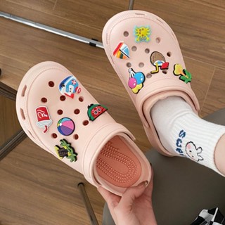 รองเท้าแตะลําลอง Crocs พื้นหนา เหมาะกับเดินชายหาด แฟชั่นฤดูร้อน สําหรับสตรี 2023