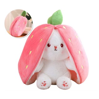  Rabbit Little Fruit Becomes a Rabbit Figure Carrot Strawberry Stuffed toy Soft and Undeformed