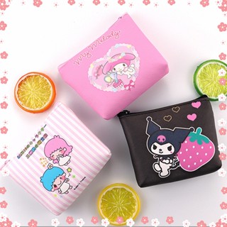 กระเป๋าสตางค์ กระเป๋าใส่เหรียญ หนัง PU ลายการ์ตูน sanrio sanrio Kuromi Melody KT Cinnamon Dog 7VNH