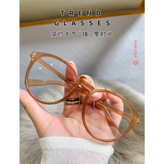 👓แว่นตาสายตาสั้น ทรงกลม ป้องกันแสงสีฟ้า เกรด -50 100 150 200 250 300 350 400 450 500 550 แฟชั่นสไตล์เกาหลี สําหรับผู้หญิง นักเรียน 088👓