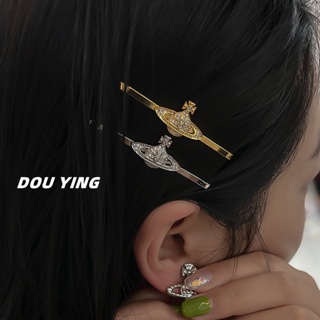 Western Empress Dowager Vivian Saturn Hairpin New Style Diamond Inlaid Clip Liu Haiclip European and American Light Luxury High Grade Hair Accessories