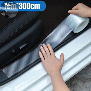 Car Carbon Fiber 300cmx7cm Anti Scratch Protection Sill Protection Sticker