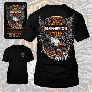 ขายเสื้อยืด พิมพ์ลาย Motorsport Harley Eagle Davidson พรีเมี่ยม ไซซ์ใหญ่ 4XL 5XL（S-5XL）