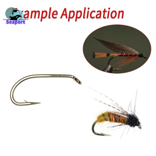 ตะขอตกปลา 2 ชิ้น สําหรับถักนิตติ้ง Nymphs Dry Wet Flies (10 ชิ้น/ถุง)