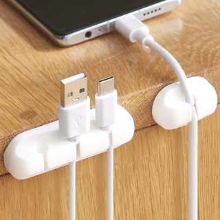 คลิปซิลิโคน มีกาวในตัว สําหรับจัดเก็บสายเคเบิ้ล USB