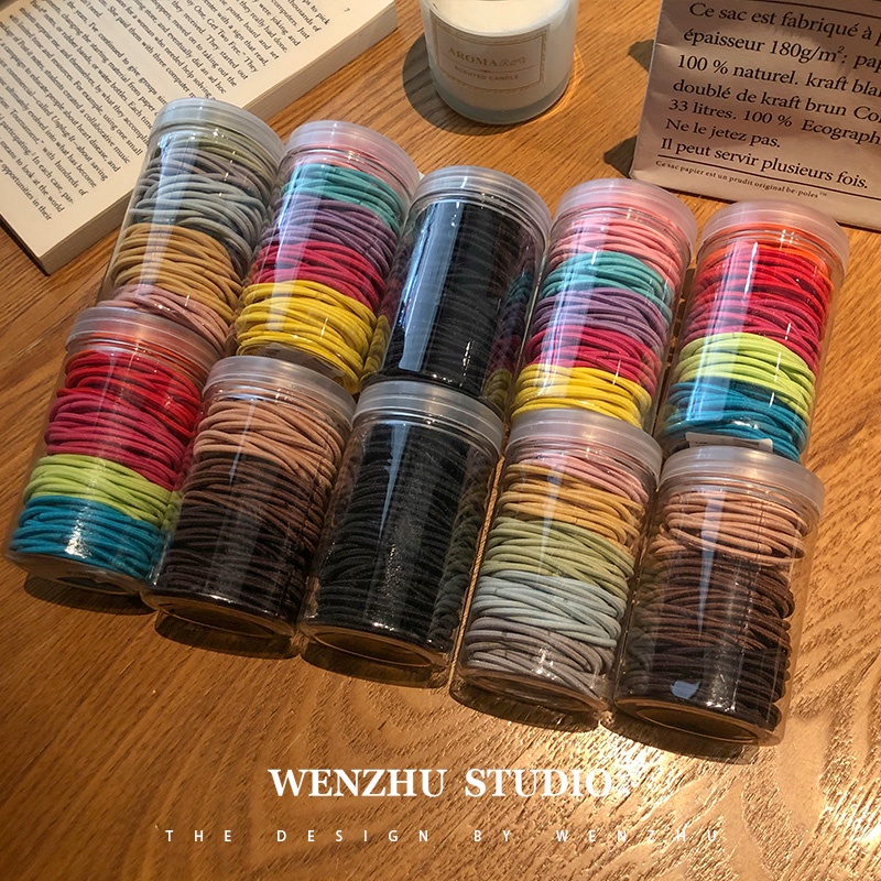 ยางรัดผมหางม้า แบบใช้แล้วทิ้ง เครื่องประดับ สําหรับเด็กผู้หญิง