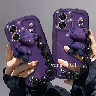 Ready Stock New Phone Case เคส Realme C55 Fashion Hot Selling Affordable Doll Bracelet Casing Lens Protection Solid Color Transparent Soft Case for Realme C55 NFC 2023 Phone Cover เคสโทรศัพท