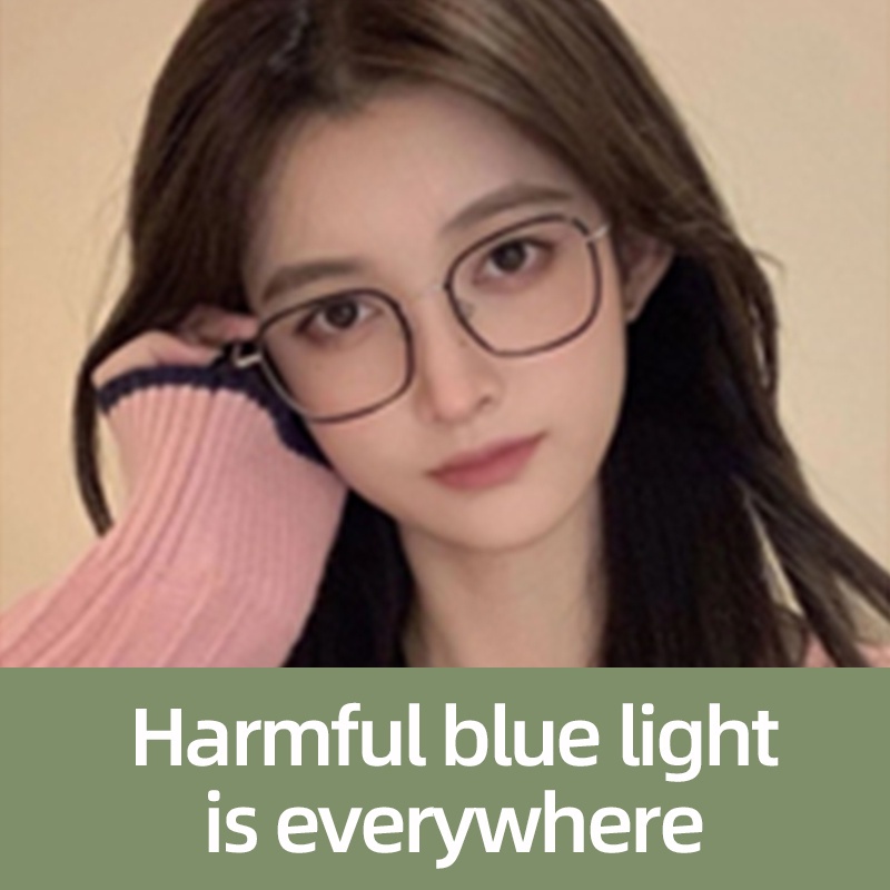 【พร้อมสต็อก】แว่นกรองแสง แว่นตาสายตาสั้น 0°-600° ป้องกันรังสี กรอบเหลี่ยม แฟชั่นสำหรับผู้ชาย และผู้หญิง เลนส์ถอดได้ 040