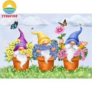 40*30CM 5D DIY Full Round Drill Diamond Painting Potted Goblin Kit Home Decor Art Craft