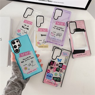 CASETIFY เคสโทรศัพท์มือถือแบบนิ่ม TPU ใส กันกระแทก ลายสติกเกอร์ทีมชาติ แฟชั่น สําหรับ Samsung Galaxy S23 Ultra S23 Plus S23