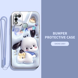 เคสโทรศัพท์มือถือ ลายสัตว์ และพืชน่ารัก 3D พร้อมสายคล้อง สําหรับ infinix Hot 10 Play Hot 11 Play X688C X688B