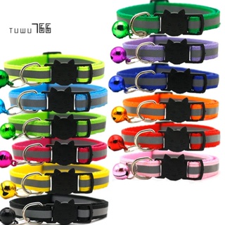 12 Pcs Reflective Cat Collars Quick Release Safety Buckle with Bell Adjustable 19-32cm (12 Colors)