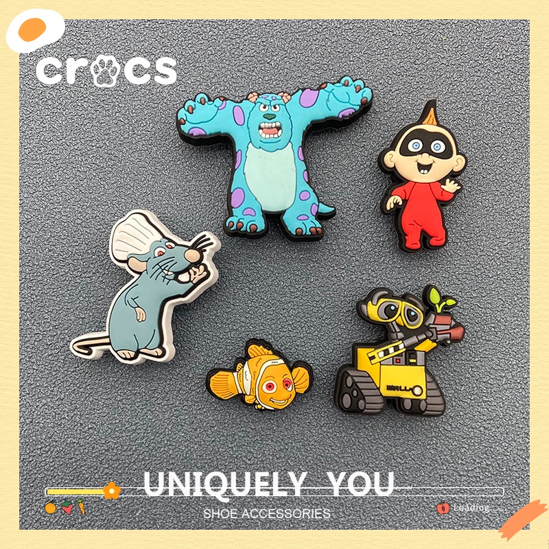Jibbitz crocs DISNEYS PIXAR อุปกรณ์เสริม รูปดอกไม้ สําหรับตกแต่งรองเท้า DIY