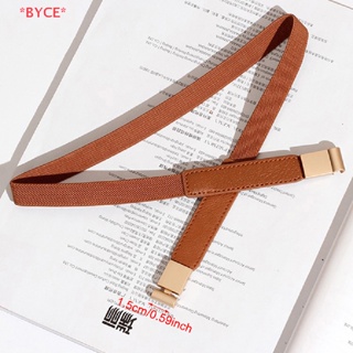 Byce&gt; เข็มขัดหนัง หัวเข็มขัดสีทอง ยืดหยุ่น เข้ากับทุกการแต่งกาย แฟชั่นสําหรับผู้หญิง