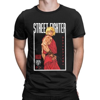 เสื้อยืดแขนสั้น พิมพ์ลาย Street Fighter Ken Masters สําหรับผู้ชาย