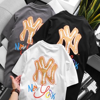 เสื้อยืดพิมพ์ลายแฟชั่น เสื้อยืดคอกลมแขนสั้น MLB NY NEWYORK