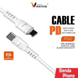 สายชาร์จ Viaking รุ่น PD02 ถ่ายโอนข้อมูลได้ สายยาว 3 เมตร Fast Charge สายชาร์จเร็ว 2A อุปกรณ์ชาร์จ น้ำหนักเบา