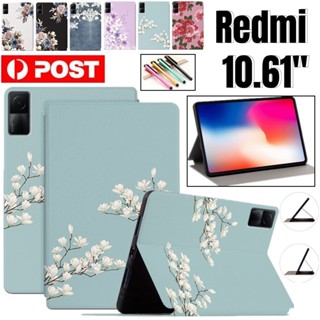 Folio เคสหนัง กันกระแทก ลายการ์ตูนน่ารัก พร้อมขาตั้ง สําหรับ Xiaomi Redmi Pad 10.61 นิ้ว 2022