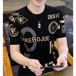 เสื้อยืดแขนสั้นลําลอง ผ้าฝ้าย พิมพ์ลาย Baju Lelaki แฟชั่นสําหรับผู้ชาย