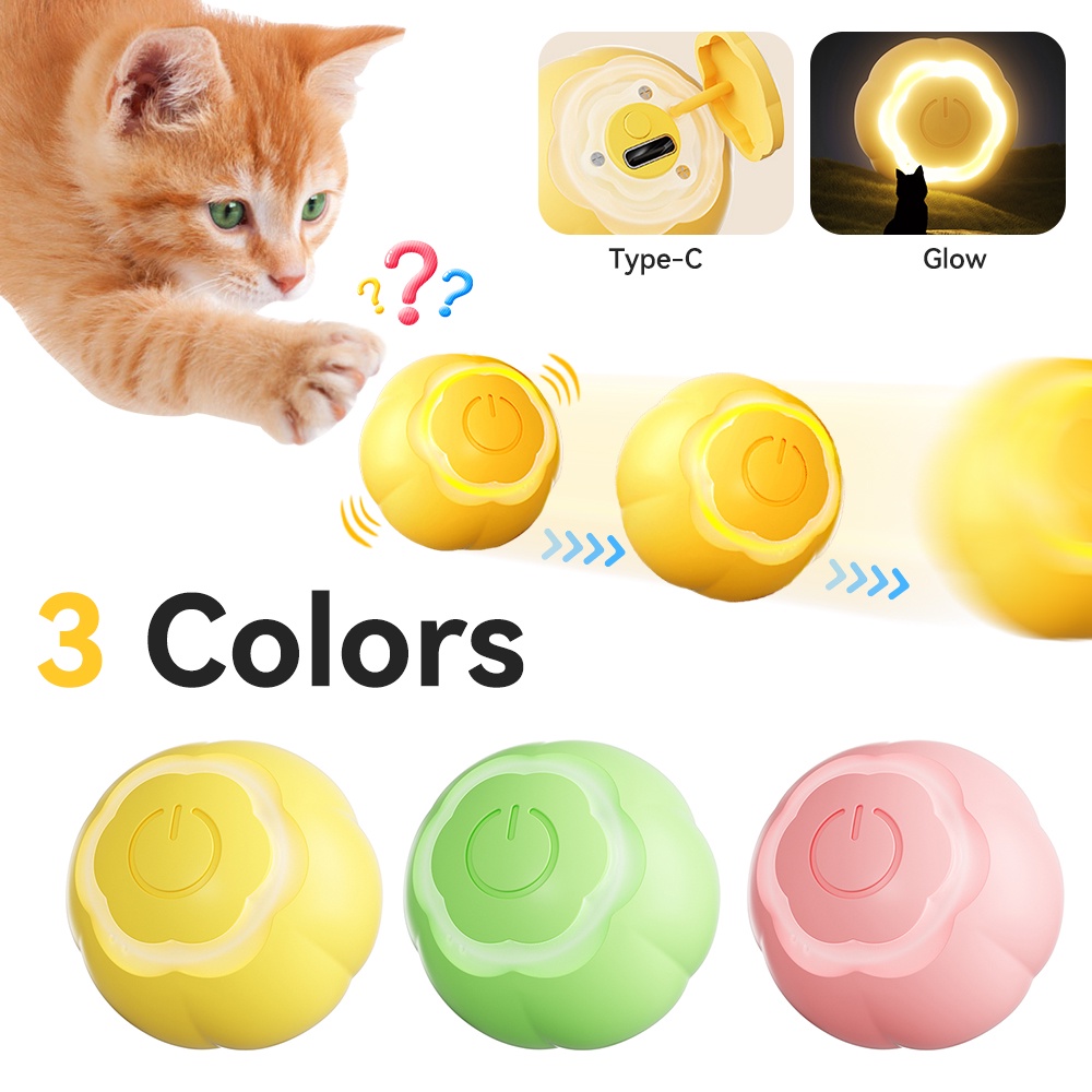 ลูกบอลยางยืด พอร์ต USB สีสันสดใส ของเล่นออกกําลังกาย สําหรับสัตว์เลี้ยง แมว ในร่ม และกลางแจ้ง