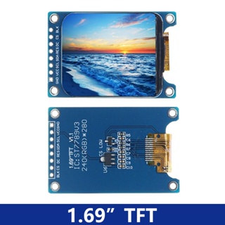 โมดูลควบคุมหน้าจอ LCD LED 1.69 นิ้ว 1.69 นิ้ว TFT HD IPS 240X280 SPI ST7789