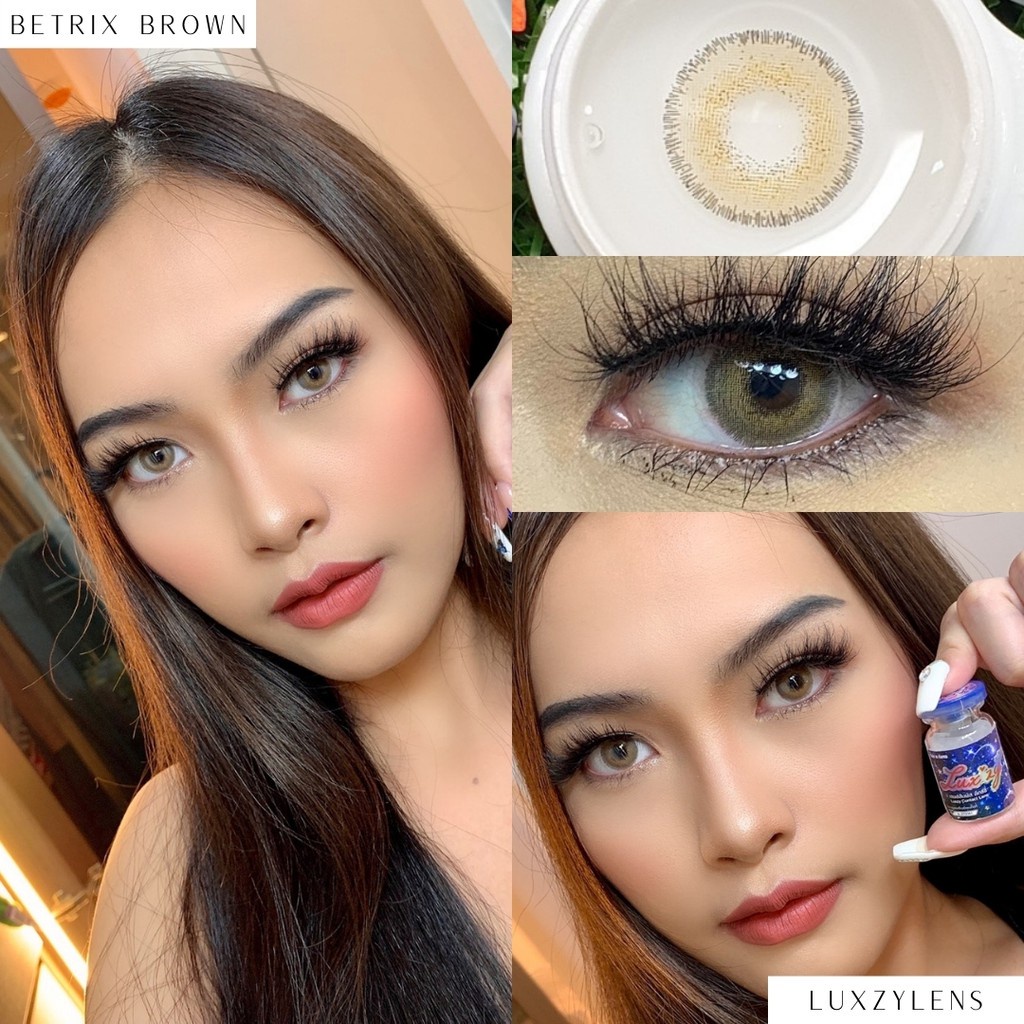 🔥 คอนแทคเลนส์ ✨ขนาดกลาง✨Brown✨ Betrix (Luxzylens)