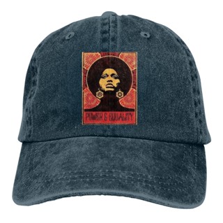 พร้อมส่ง หมวกเบสบอล ผ้าฝ้าย กันฝุ่น ขนาดใหญ่ ลาย Nehasigo Angela Davis Power And Equality JZ