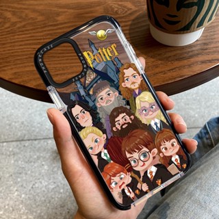 เคสโทรศัพท์มือถือ ซิลิโคนนิ่ม แบบหนา กันกระแทก ลายแฮรี่พอตเตอร์ สําหรับ iPhone 14 Pro Max 13 12 Mini 11 XR X XS 7 8 Plus