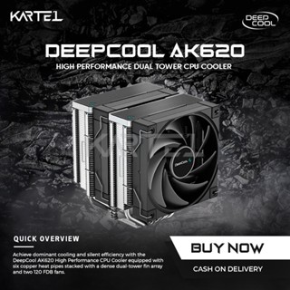 Deepcool AK620 พัดลมระบายความร้อน CPU แบบไดนามิก ประสิทธิภาพสูง 2X 120 มม.