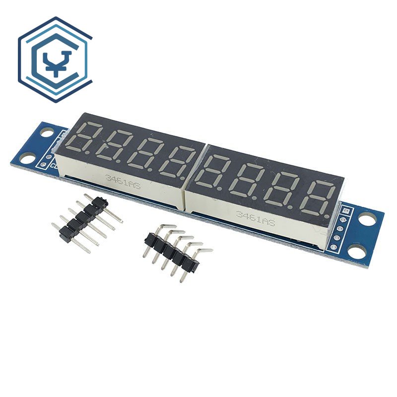 MAX7219 LED Dot Matrix 8 หลักหลอดดิจิตอลโมดูลควบคุม 3.3V 5V Microcontroller Serial Driver 7-segment 